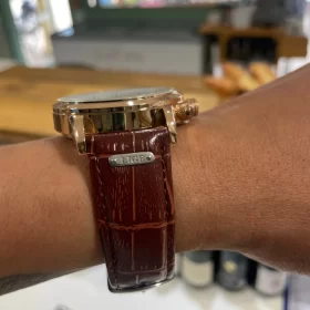 Brown Leather Casual Quartz Watch photo review