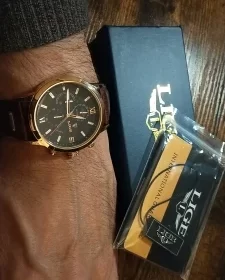 Brown Leather Casual Quartz Watch photo review