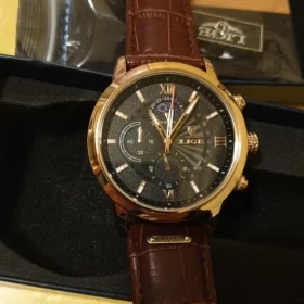 Brown Leather Casual Quartz Watch photo review