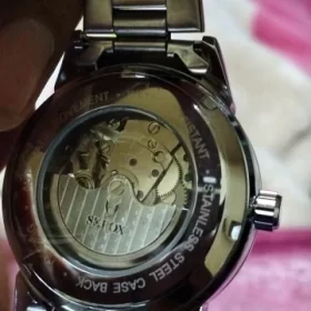 Luxury Stainless Steel Skeleton Automatic Male Watch photo review