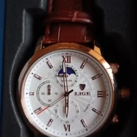 Brown Leather Casual Quartz Watch photo review