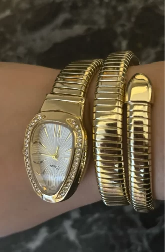 Women Quartz Watch Bracelet Stainless Steel Fashion Gold Ladies Watches Clock High-quality Luxury Ladies Wristwatch(Only Watch) photo review