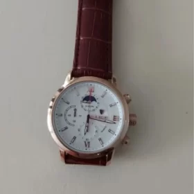 Brown Leather Casual Quartz Watch photo review