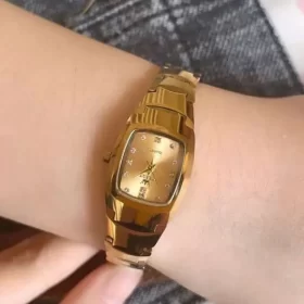 Ladies Waterproof Watch Gold Luxury Stainless Steel Women Watches photo review